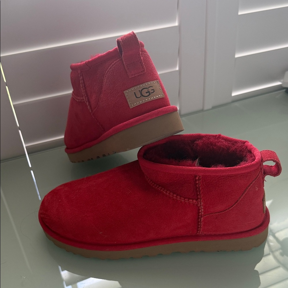 UGG Cherry Red Suede Boots